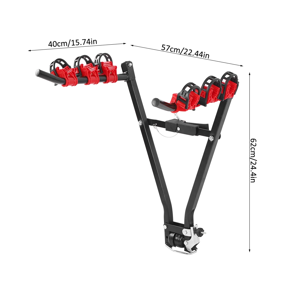 Steel Bicycle Carrier, Heavy-Duty Steel Bike Rack - Maximum 60kg Load, Rust-Resistant Coating, Fit for a Variety of Bike Frames