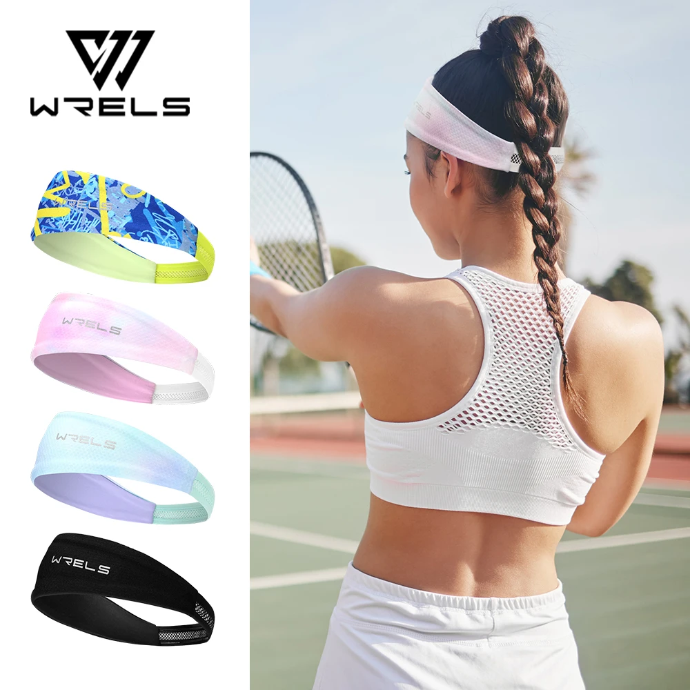 WRELS Bandas Deportivas para la Cabeza Unisex, Alta Elasticidad, Transpirables, para Deportes al Aire Libre, Fitness, Jogging, Tenis, Yoga, Bandas para el Cabello que Absorben el Sudor