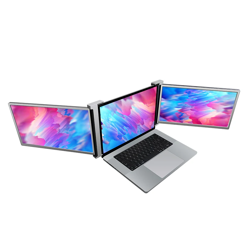 Dual 15-Inch Screen Notebook Laptop with HDR IPS Panel LCD Display for Gaming and Desktops Technology Novelties