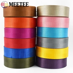 2/5/10M 25mm Meetee Nylon Webbing Bag Strap Woven Band 1mm Thick Seat Belt Ribbon Tape Clothes Bias Banding Sewing Trimmings Kit