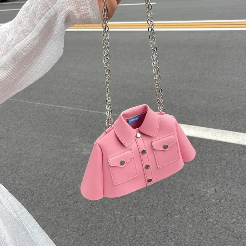 Retro Shirt Bags for Women Personalized Chain Shoulder Bag Designer Leather Crossbody Bags Luxury Phone Purse Women Handbags