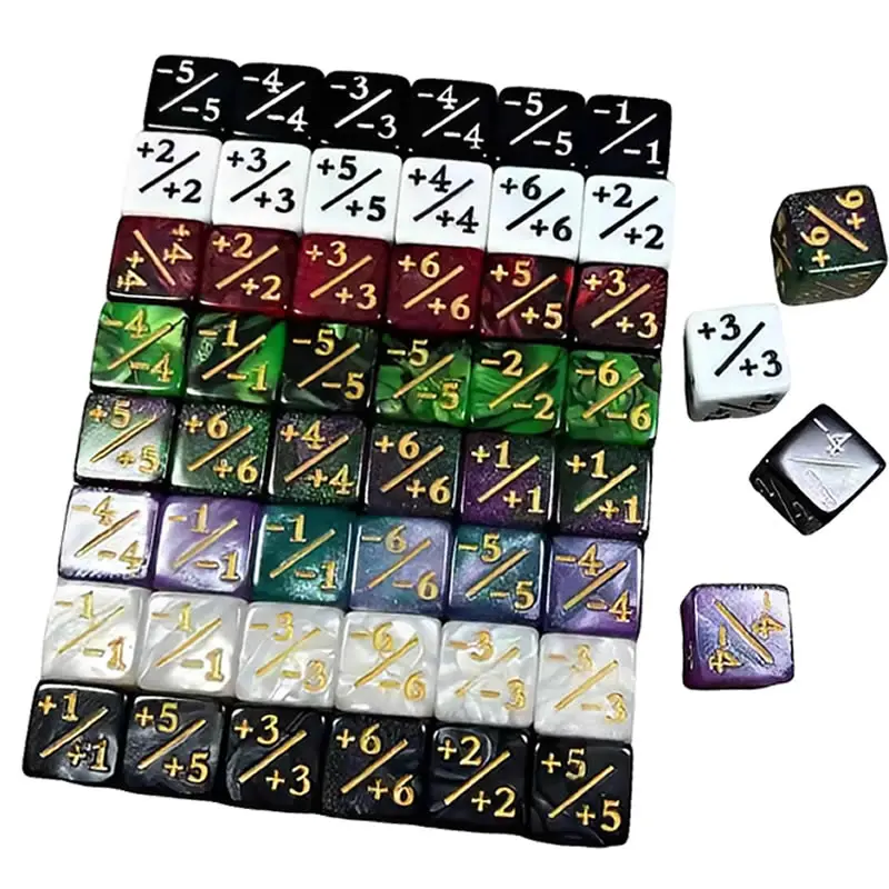 10PCS Side Dice Counters +1-1 16mm Kids Toy Counting For MTG The Gathering Card Gaming Token Loyalty Accessories