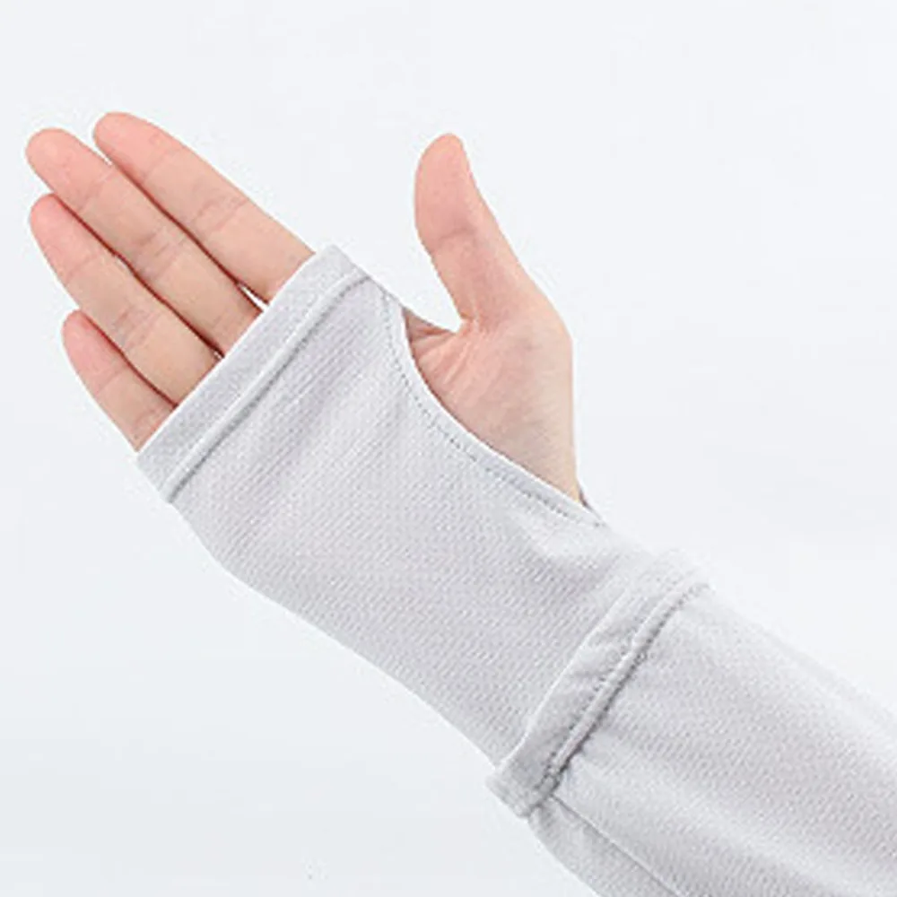 

Breathable Arm Protection Long Ice Silk Sleeves Loose Anti-UV Sunscreen Arm Covers Elastic UV Insulation Cycling Gloves Summer