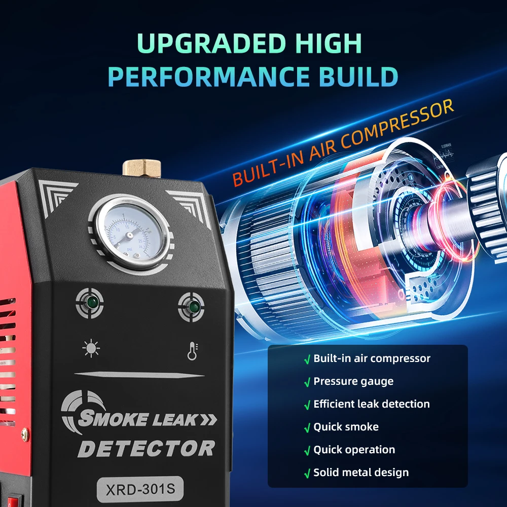 Rimoody كاشف تسرب دخان السيارة مولد التدخين مولد أنابيب دخان الزيت التشخيص آلة دخان السيارات كاشف تسرب #4