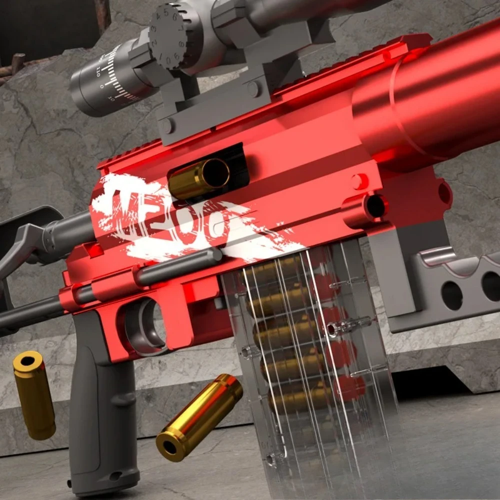 Pistola de juguete M200 de concha continua para niños, pistola de juguete de concha suave, batalla al aire libre, Rifle de francotirador cargado manualmente, modelo regalo de Navidad