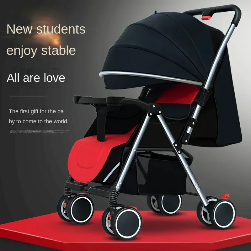 

Lightweight Reversible Stroller One Second Fold Baby Pushchair with 4Wheel Suspension, Convertible Seat for Newborns to Toddler