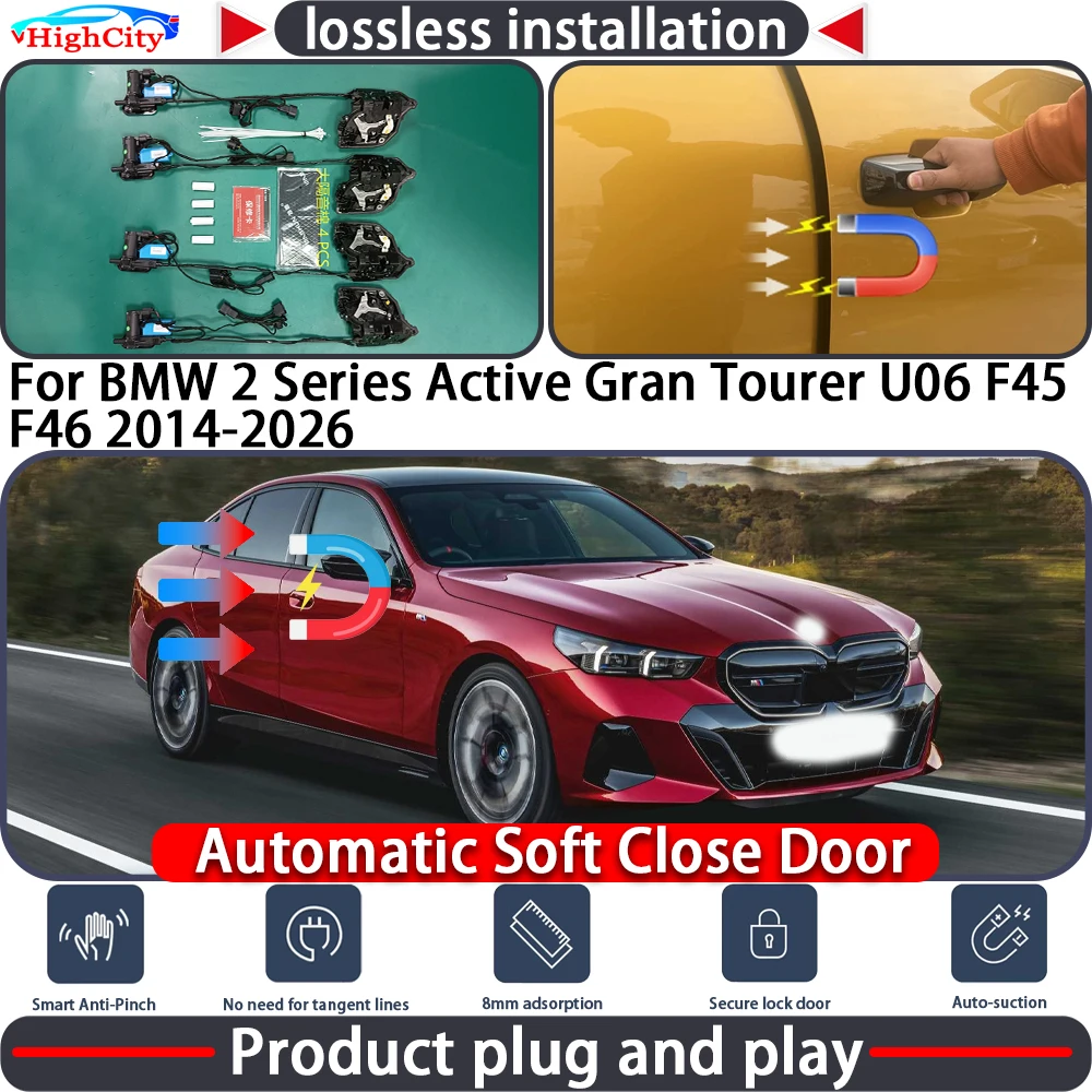 

Electric Closing Door Lock Actuator for BMW 2 Series Active Gran Tourer U06 F45 F46 2014-2026 Soft Close Power Latch System Auto
