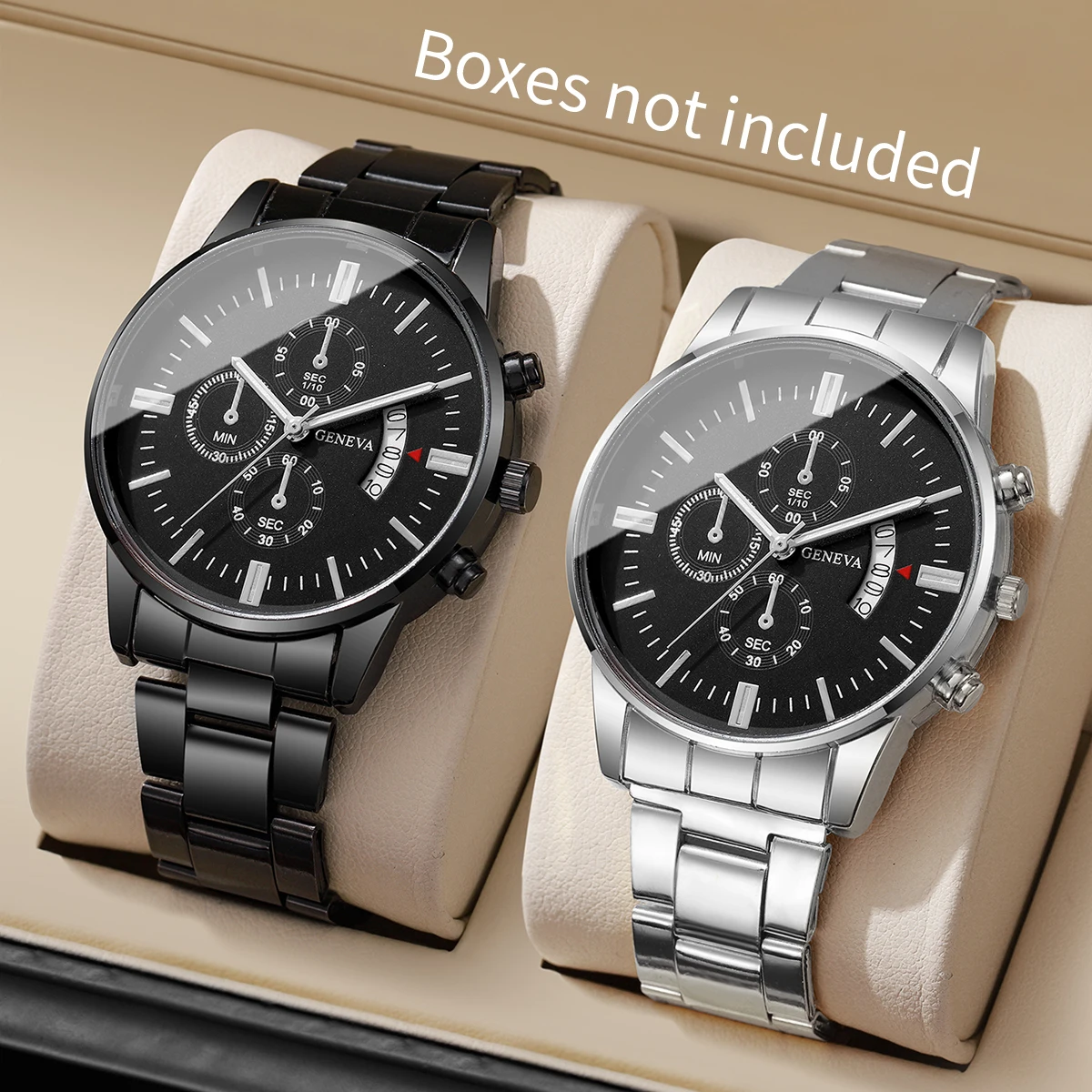 1/2/3/4PCS Fashion Men Business Watches Luxury Calendar Quartz Watch for Man Clock Montre Homme（Without Box） image 3