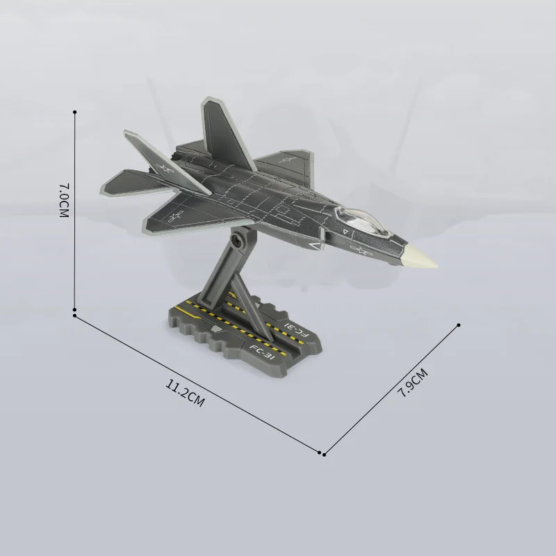 1/150 Scale Toy Plane Aircraft Fighter Model J31 J20 FC-31 Diecast Metal Airplane Miniature Unique Collection Gift For Children
