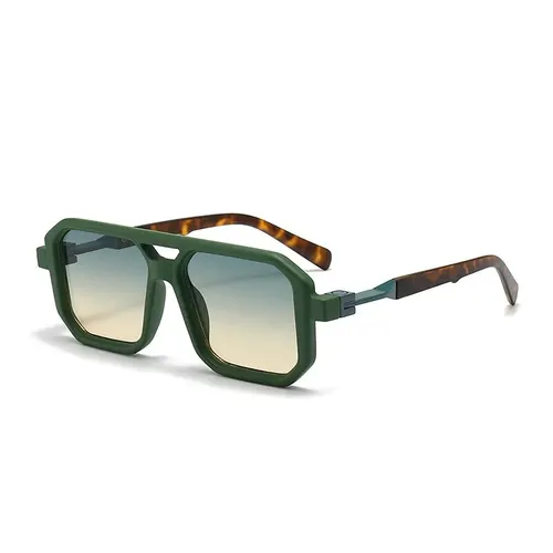 Imagen 2 del producto Gafas de sol de montura cuadrada Retro Para hombres y mujeres, gafas de sol de doble haz europeas y americanas, tendencia para usar decorativas