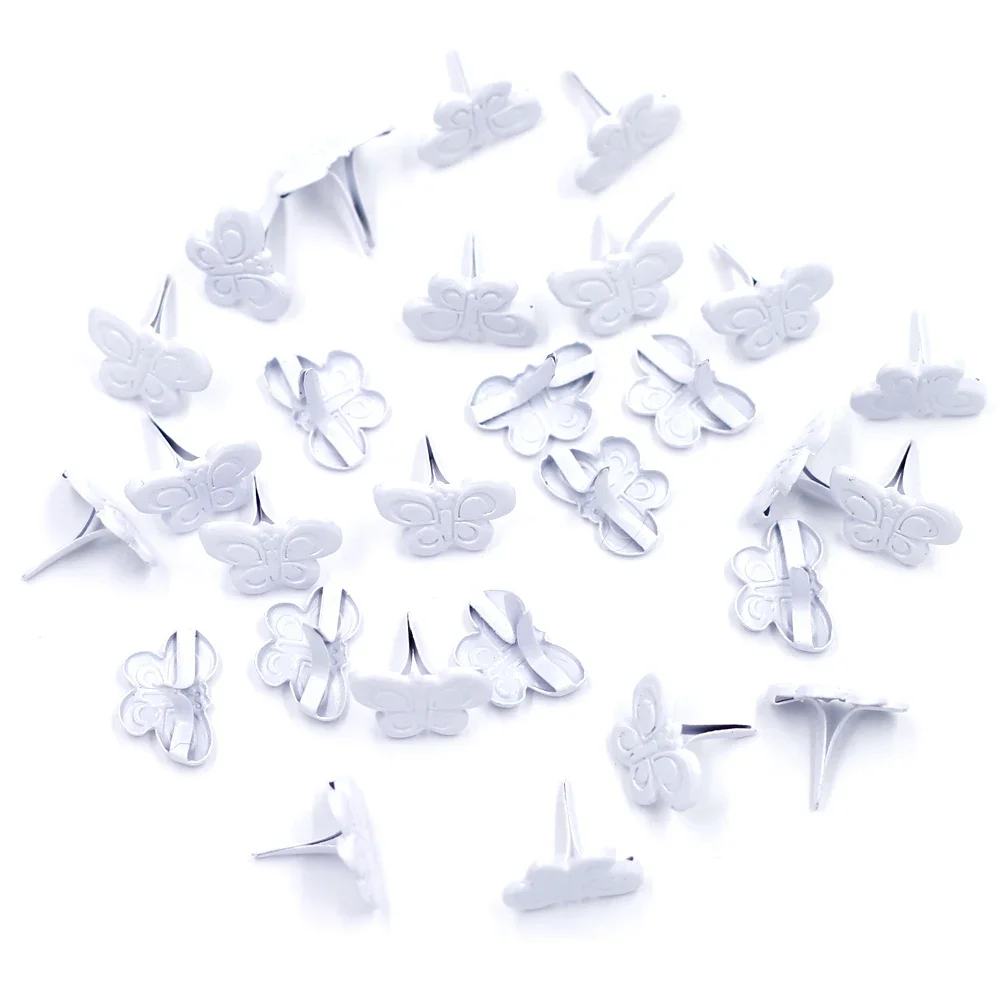 สีเทารอบหัวใจผีเสื้อสัตว์โลหะ Rivets Brads Studs และ Spikes สําหรับเสื้อผ้าเครื่องประดับ Scrapbooking Embellishment Fastener
