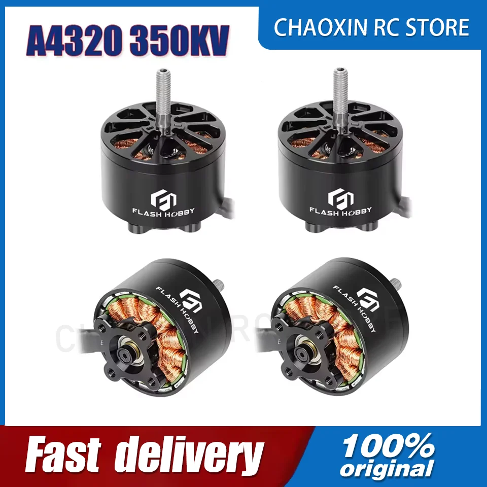 

4PCS Flashhobby A4320 350KV 6-12S High Speed Brushless Motor For Long Range X-Class RC FPV Drone Model