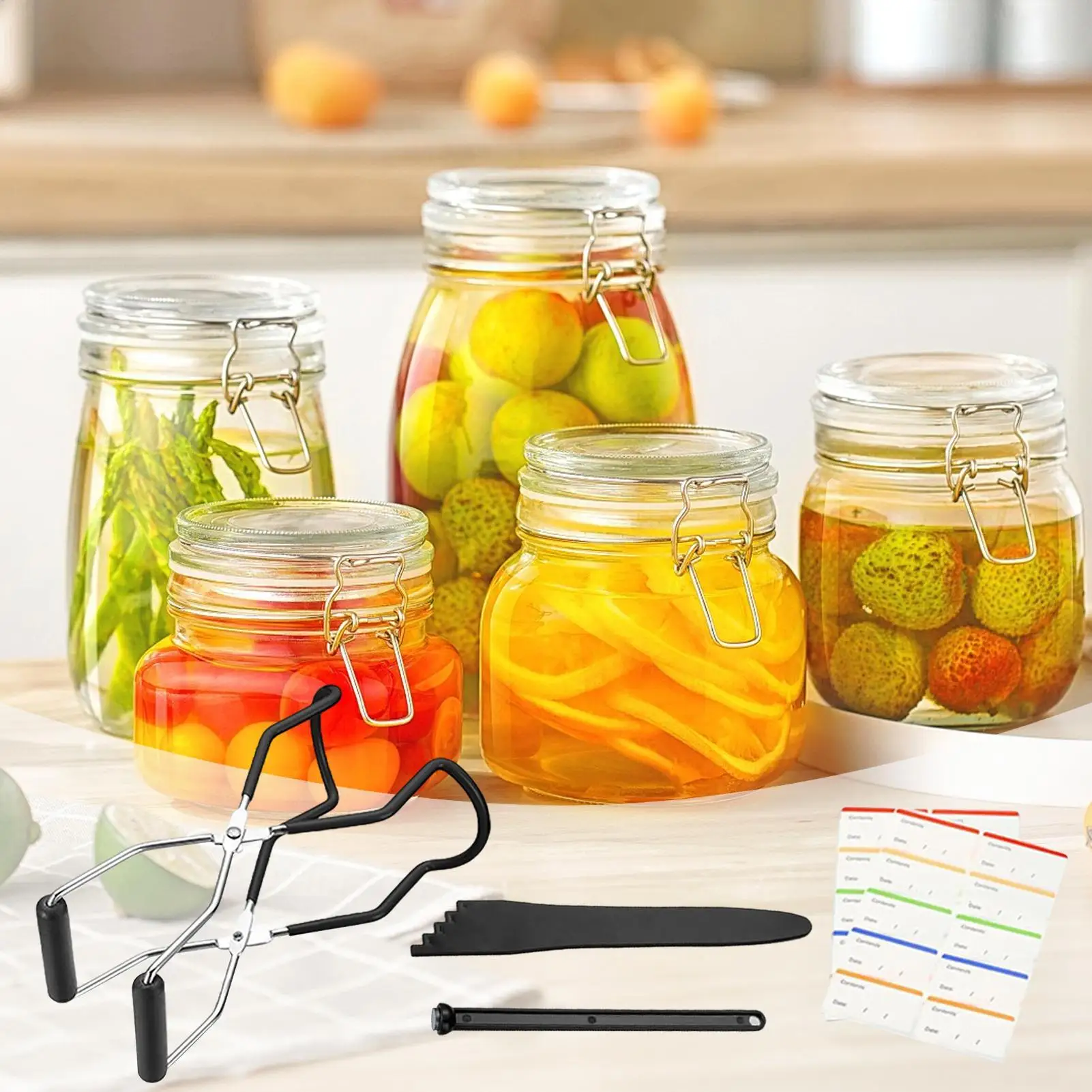 

Home Canning Supplies 4-in-1 Anti-Scald Jar Accessories Anti-Scald Canning Supplies For Home Jelly Sauce Fruits Tomato