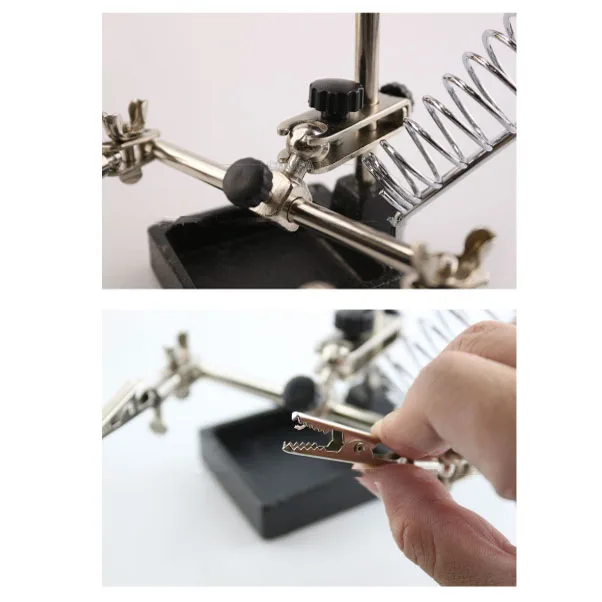 3X Magnifying Glass Featuring 90mm Lens and Robust Spring Clip for Soldering Microscopy and Close Up Assembly Applications