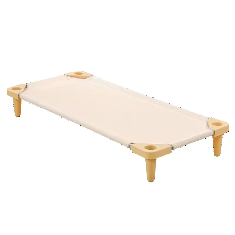 Modern single breathable mesh nap bed kindergarten early education children lunch rest set plastic stacking bed
