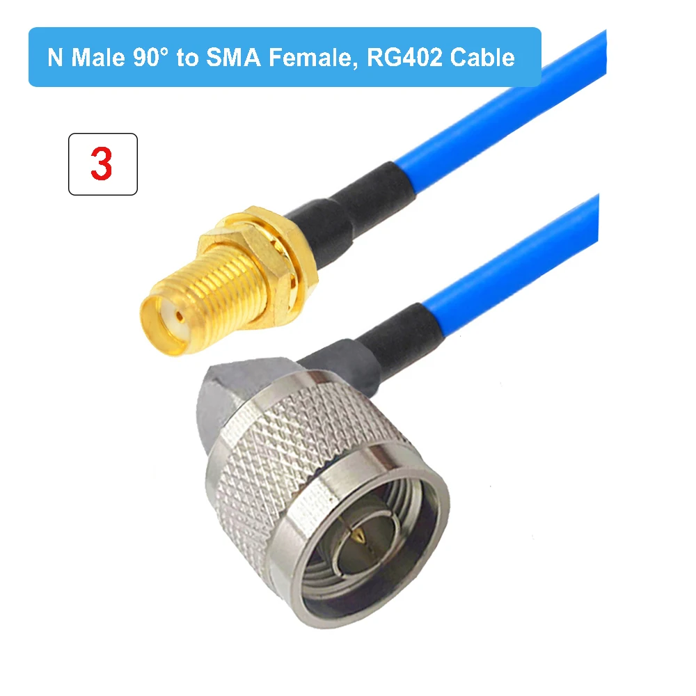 RG402 Коаксиальный кабель SMA к L16 N Прямоугольный разъем «папа-мама» L16 N Тип к SMA Обжимной для RG402 Высокочастотный тест 50 Ом Быстрый