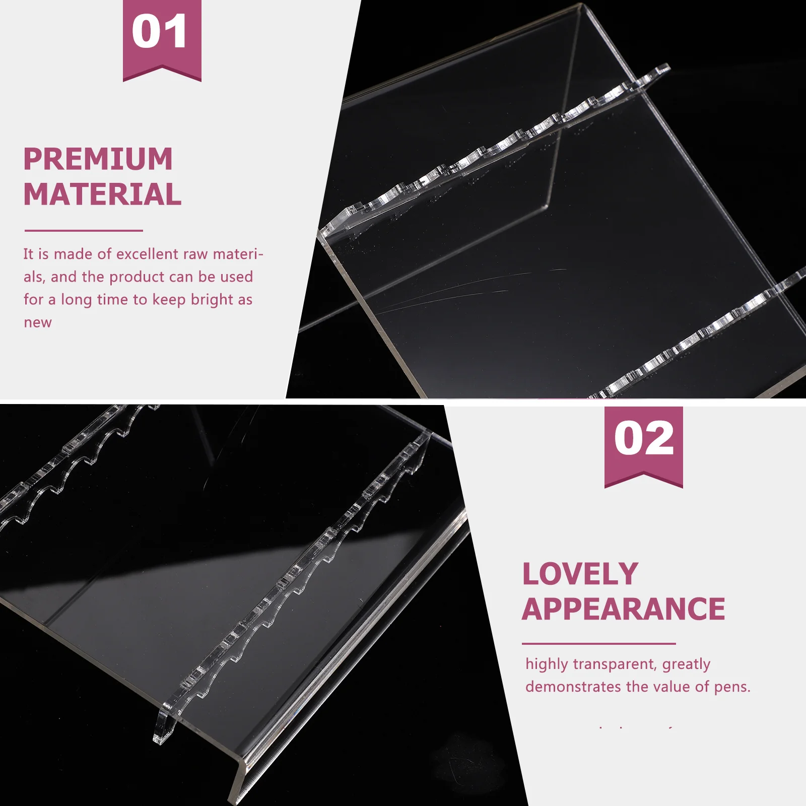 

Acrylic Pen Holder Stand for Home Office School Nail Salon Pen Storage Rack Organizer Display for Pens Eyebrow Nail Art Brushes