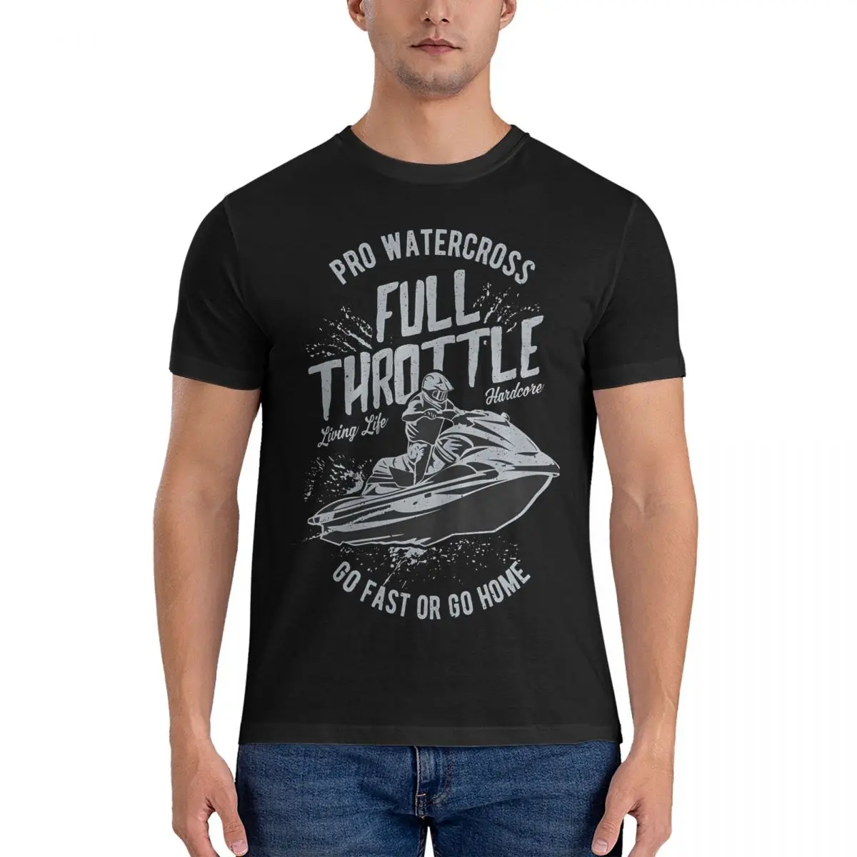 Unique Full Throttle Jet Ski Pro Watercross T-Shirts Men Crewneck Pure Cotton T Shirts Full Throttle Short Sleeve Tees Gift Idea