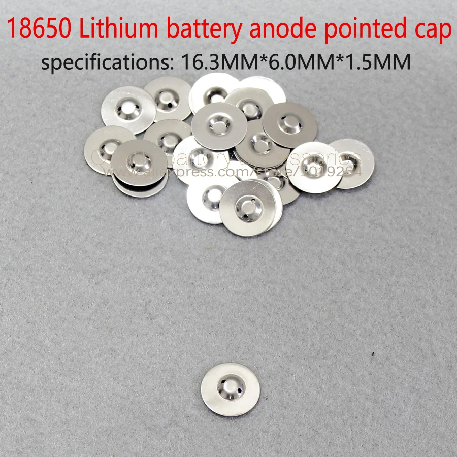 Battery accessories accessories 18650 lithium battery cap tip pointed hat positive pole stainless steel battery positive cap