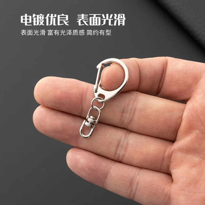 Zinc Alloy D-Ring 8-Figure Swivel Keychain Clip DIY Handmade Craft Metal Hardware Findings Accessories Key Ring Buckle Supply view 3