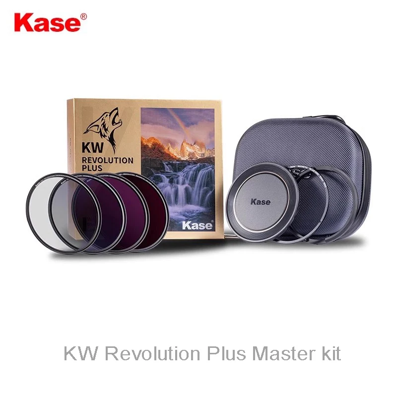 KW Revolution Plus Magnetic Filter Master Kit  ( CPL ND8 ND64 ND1000 Inlaid Ring Filter bag Lens Cover ) - Kase