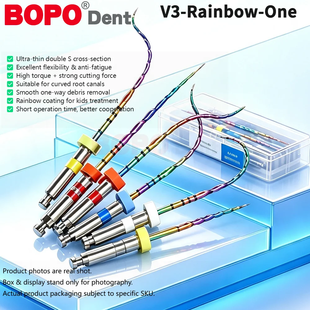 En gros, Fils endodontiques rotatifs NiTi Rainbow One Root activés par la chaleur, Outils endodontiques dentaires pour cliniques dentaires et vétérinaires