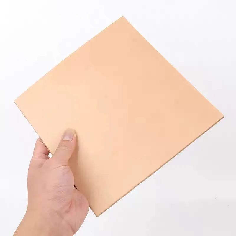 3 مللي متر طبقة علوية قاسية سميكة من جلد البقر مصنوعة يدويًا سلع جلدية ذاتية الصنع سرج جعبة نحت تشكيل وسادة طاولة وسادة خضار تان #6