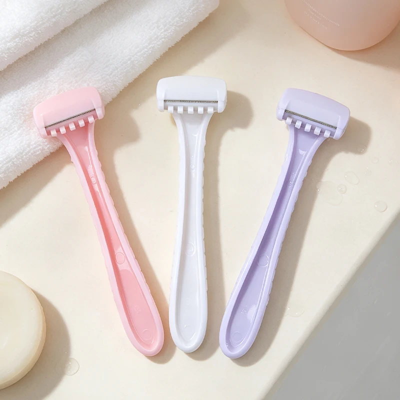 10/20pcs Women Manual Body Hair Razor Portable Safe Bikini Trimmer Smooth Shaver with Protective Teeth for Face Leg Armpit Home