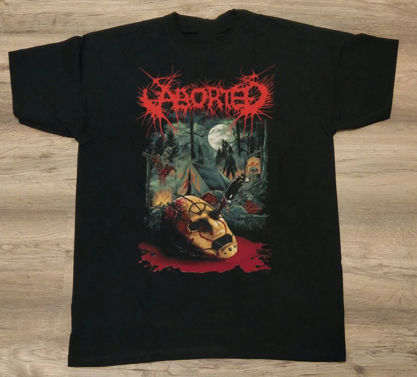 New Aborted Black Full Size Tee Shirt Gift Halloween For Friend PP857