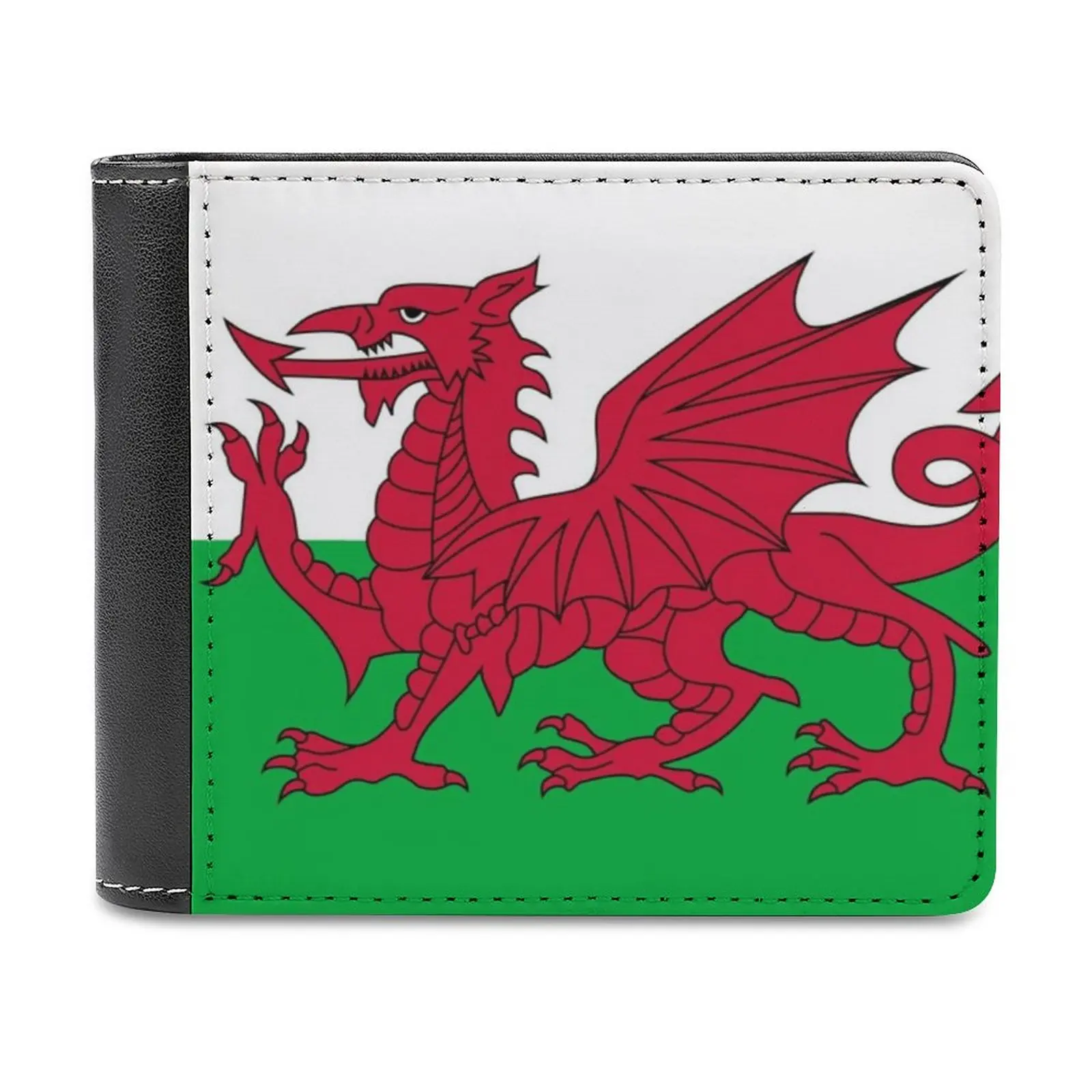 Flag Of Wales Welsh Flag Soft Men Wallets New Purse Credit Card Holders For Male Purses Men Wallet Dragon Flag Green Icon