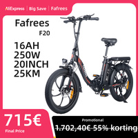 Fafrees F20 Folding Electric Bicycle 250W, 36V 16Ah Lithium Battery, 20 inch MTB Mountain Bike Outdoor Fat Ebike for Adult