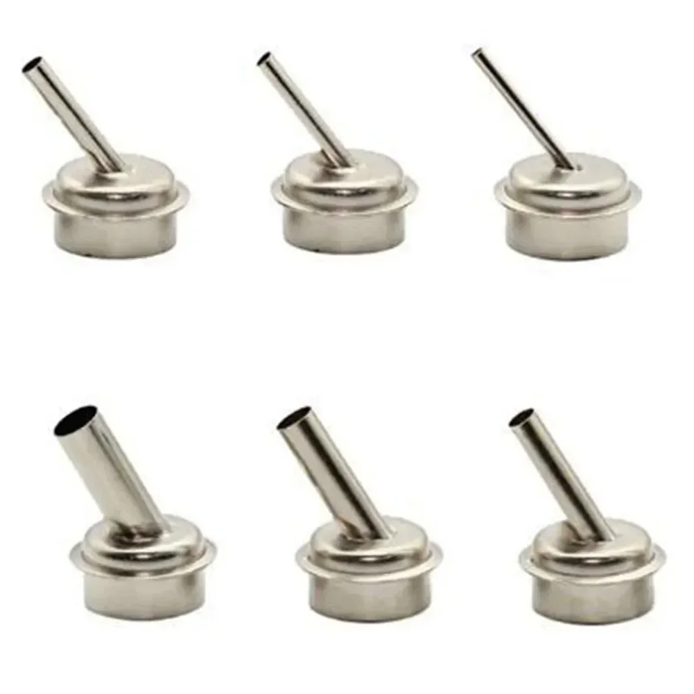 

6pcs Welding Nozzle 45 Degree Bent Curved Heat Nozzles For QUICK 861DW Hot Air Rework Station 861DW Hot Air Nozzle Tool