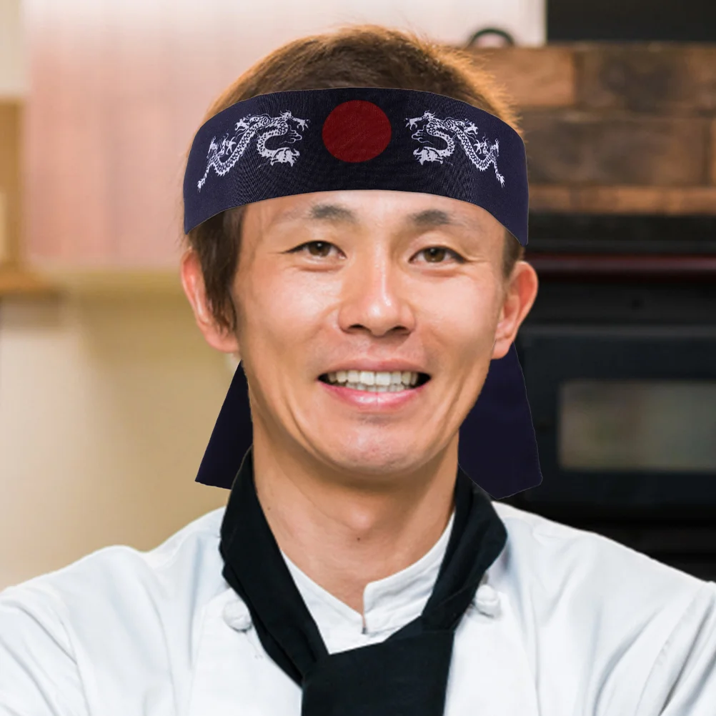 Headband Japanese Chef Sushi Bushido Karate Bandana Hairband Hair Hachimaki headwear Samurai Men Kitchen Costume Supply Bands