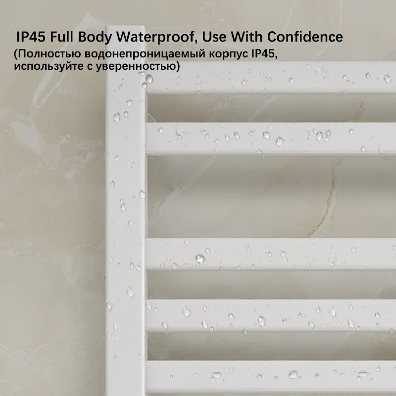 Black/White Wall Mounted Towel Dryer.Temperature Control Timing Electric Heated Towel Rail.Bathroom 220V Electric Towel Rack.