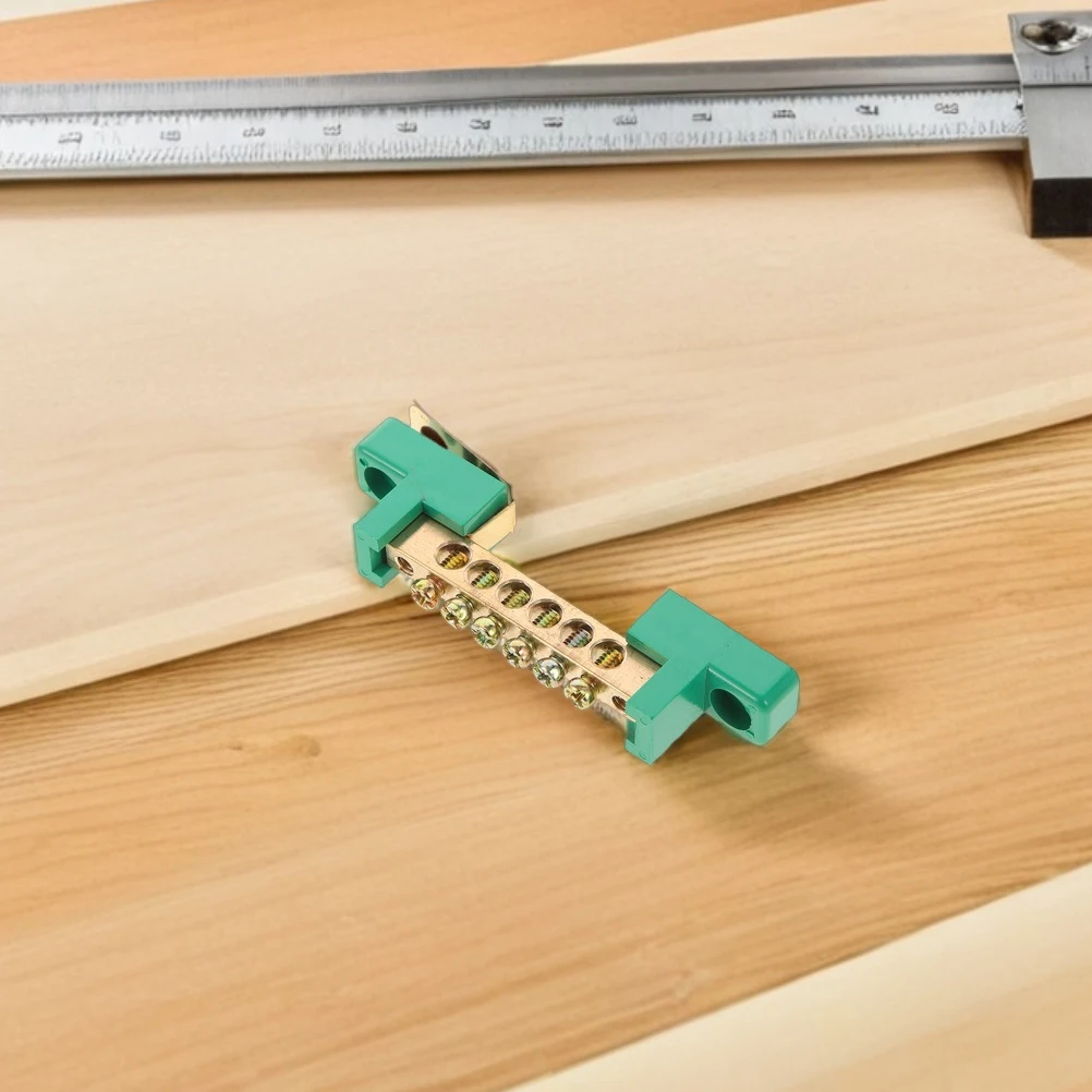 

4pcs Copper Terminal Block 6-Position Bar Connector For Car Boat Electrical Box Grounding Strip Screw Type Connection