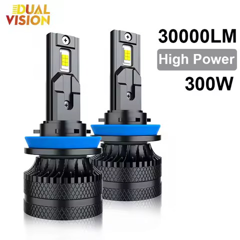 Dualvision Car LED Headlight H7 LED H4 H1 H8 H11 HB3 HB4 9005 9006 9012 6000K 300W 30000LM Auto LED Lamp Turbo Fog Light 12V