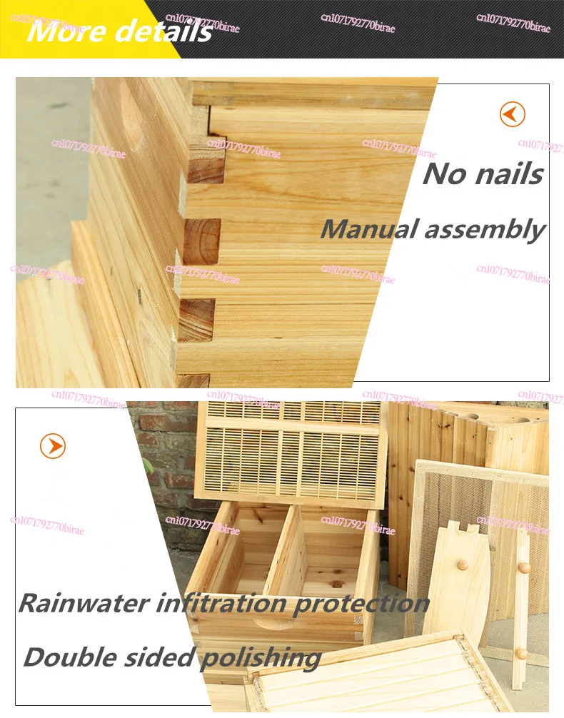 خلية نحل أوتوماتيكية مع 7 قطع إطارات خلية نحل بلاستيكية لتدفق العسل لمعدات تربية النحل