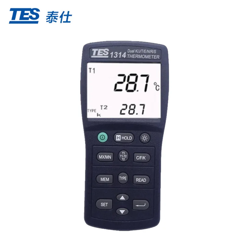 Taishi TES-1314/1315/1316 Thermometer Dual Channel Thermometer Industrial Temperature Tester