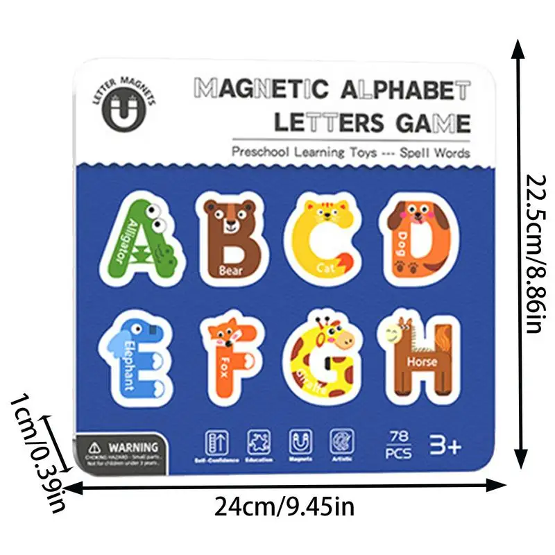 Jouet Magnétique d'ApprentiCumbria des Nombres et Alphabets, Tableau d'Aimants Colorés, Orthographe, pour Pâques et Thanksgiving