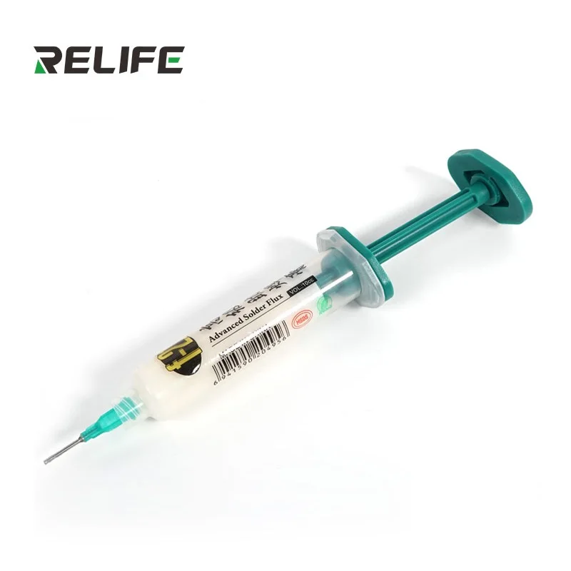 RELIFE F-21 10CC Lead-free and Halogen-free Tin Soldering Paste BGA PCB Rework Welding Flux Syringe Type Emulsified Solder