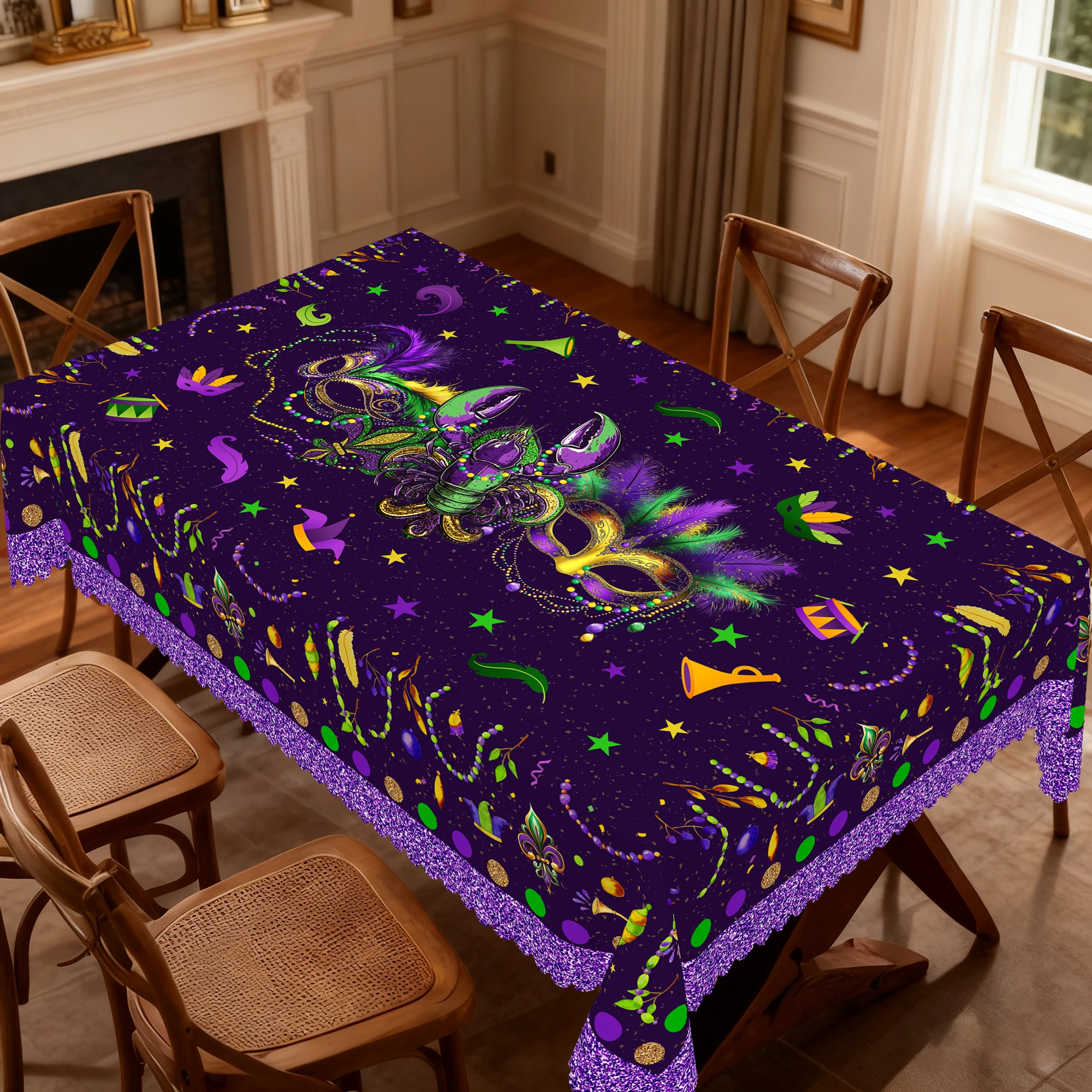 Home Decor New Orleans - 1 Piece of Purple Mardi Gras