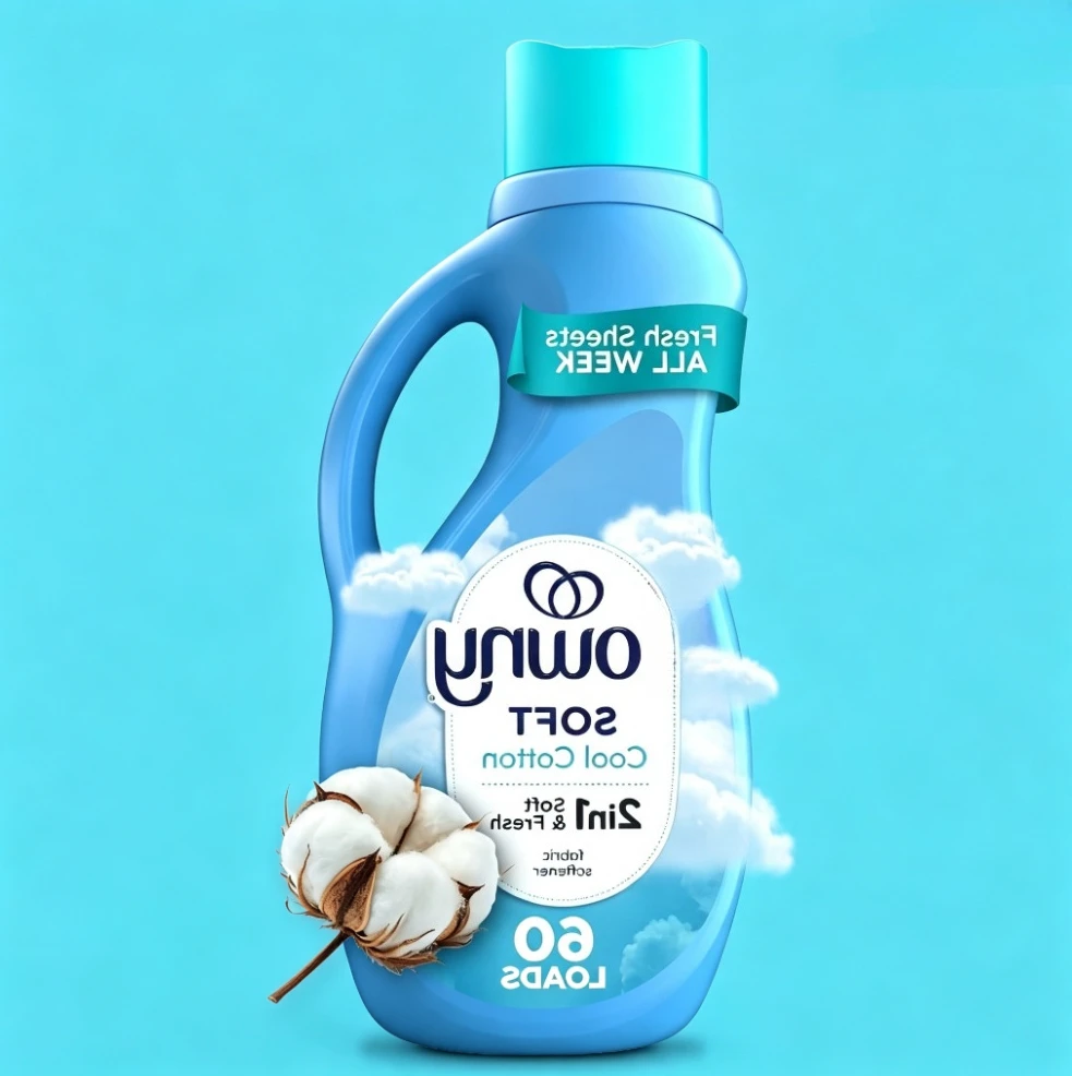 Downy Liquid Laundry Fabric Softener and Conditioner, Cool Cotton Scent, 44 Fl oz, 60 Loads