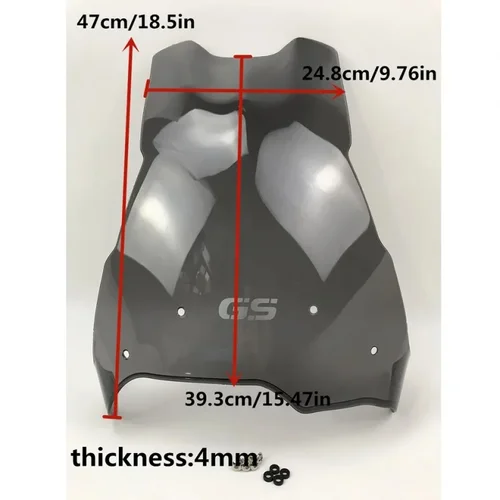 Imagen 2 del producto Parabrisas de motocicletas para BMW F800GS F700GS F650GS GS 2008-2017 2016 2015 2014 2013 2012 2011 2009 doble burbuja