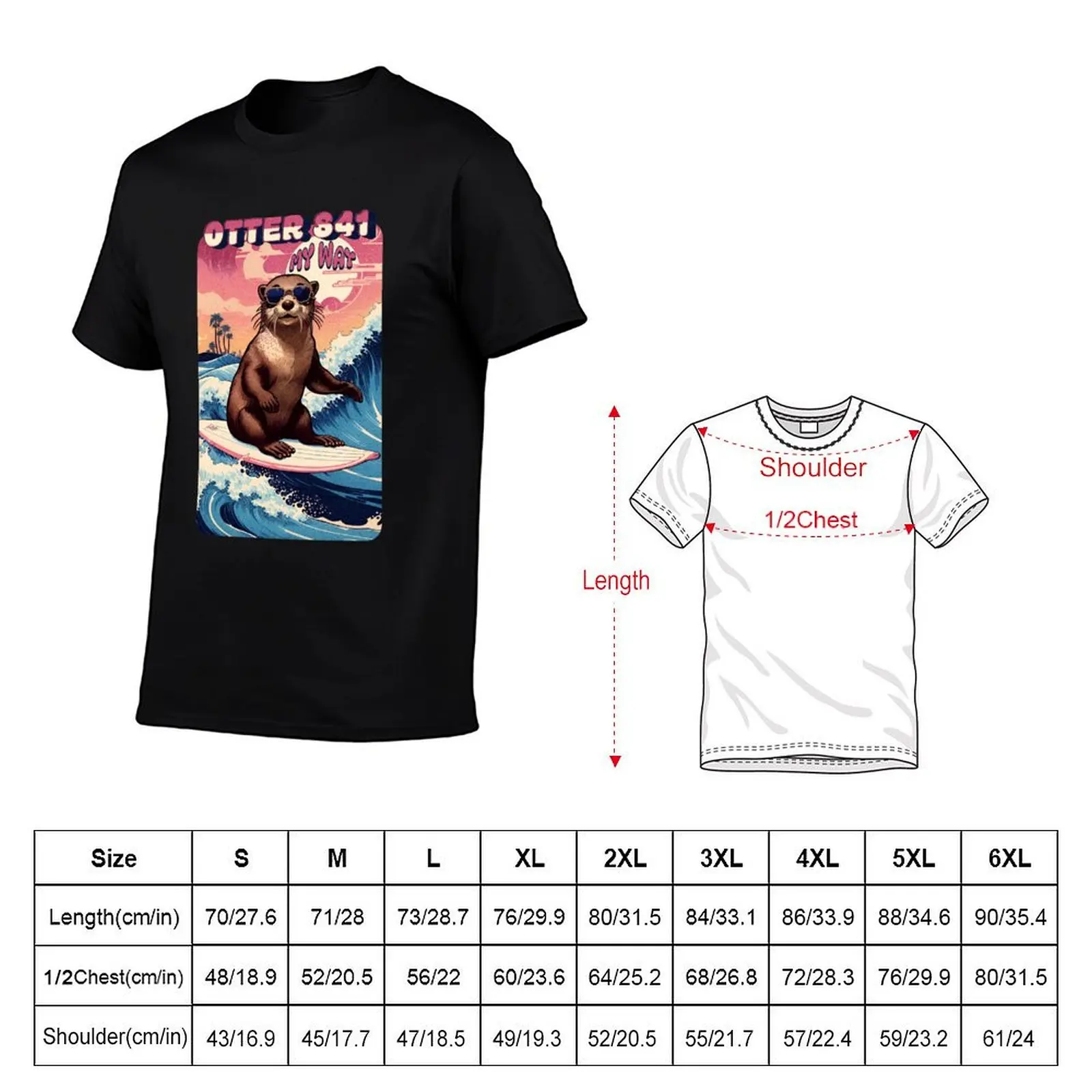 Otter 841 surf ,My Way Team 841 T-Shirt Big Size Simple T-Shirt