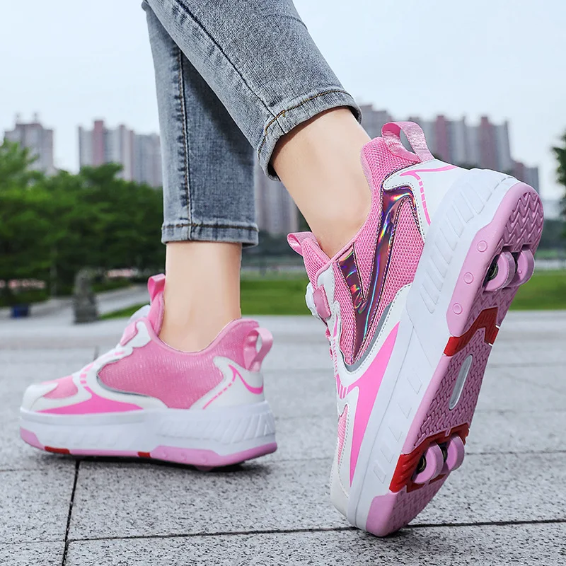 

Speed Roller Skate Shoes for Kids Boys Girls Children's Balance Training shoe Sneakers with Detachable Wheels Shoe Roller Skates