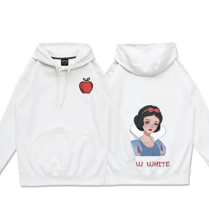 Hoodie musim gugur salju putih Ariel sweter bertudung putri duyung wanita putri Disney longgar baju sweatshirt anime hoodie