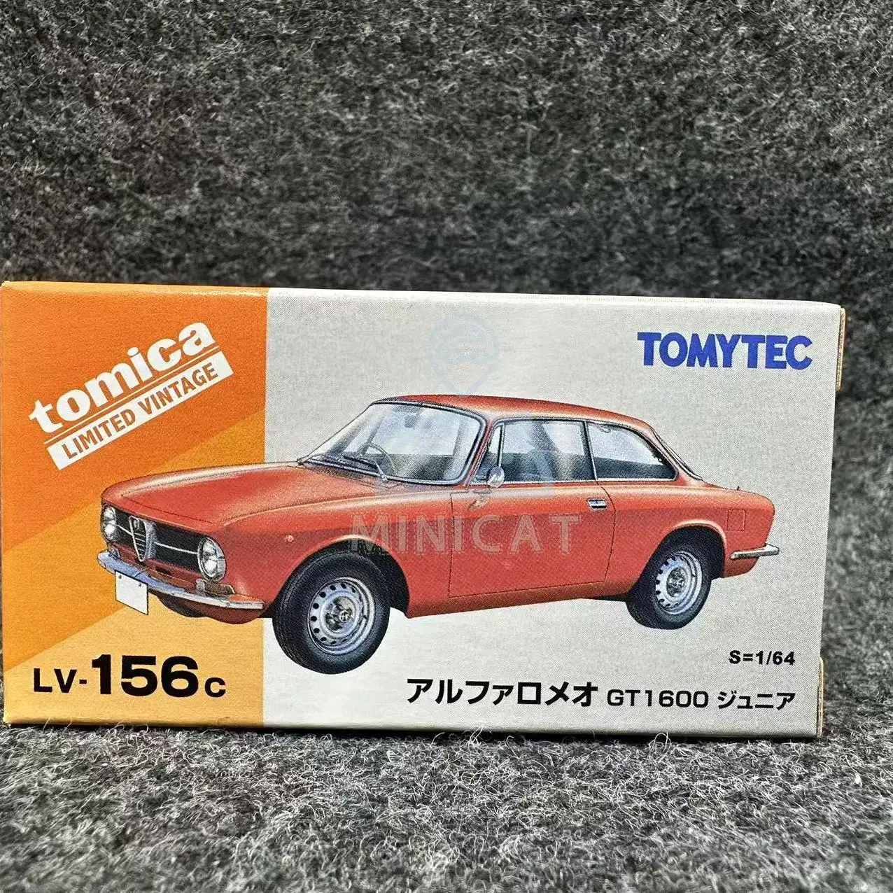 202412 Tomytec Tomica TLV 1/64 LV-156c romeo GT1600 Junior red Die-cast Alloy Car Model Collection Toy Gift