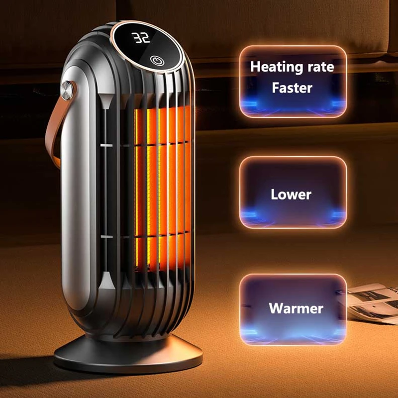 ميديا جديد 2000 واط ذكي سطح المكتب الفضاء سخان قوي PTC السيراميك التدفئة السريعة 4 إعدادات الحرارة للاستخدام المنزلي مكتب غرفة نوم #2