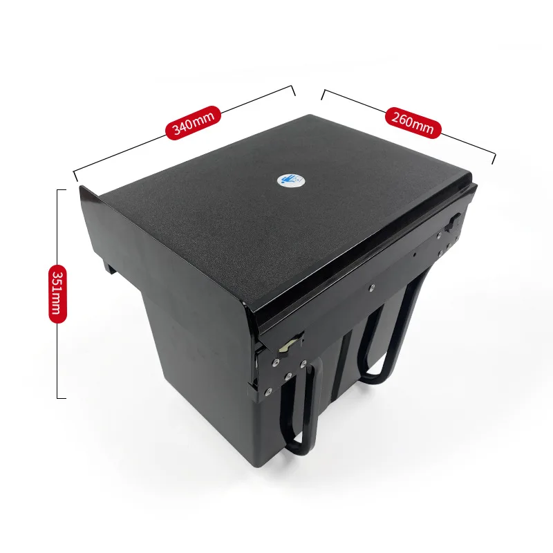 Single bucket 1 × 15L cleaning bucket cabinet embedded garbage bin kitchen hidden pull-out retractable guide rail with cover