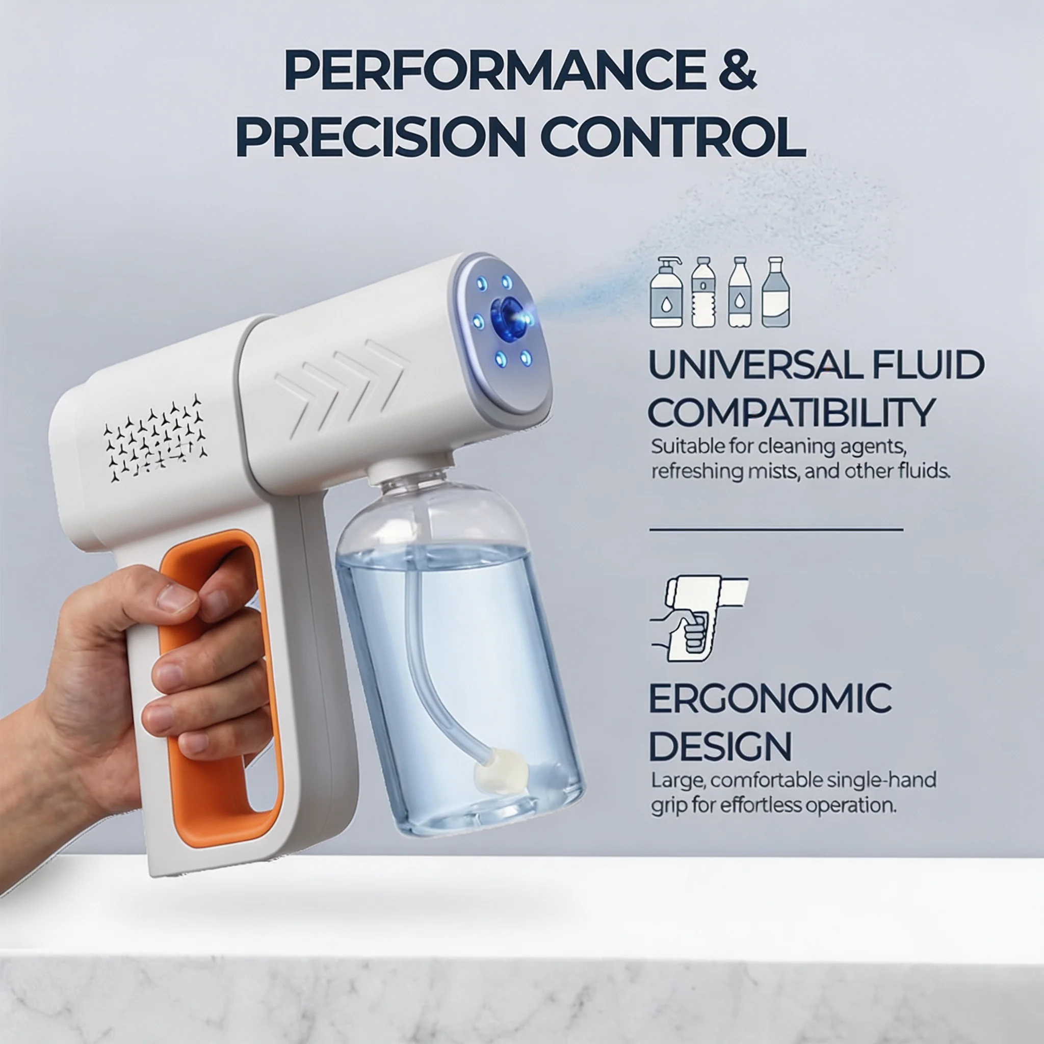 TIMESS K6Pro Relectric nano blue light steam spray gun wireless atomizing sterilizer atomized household handheld sterilizer